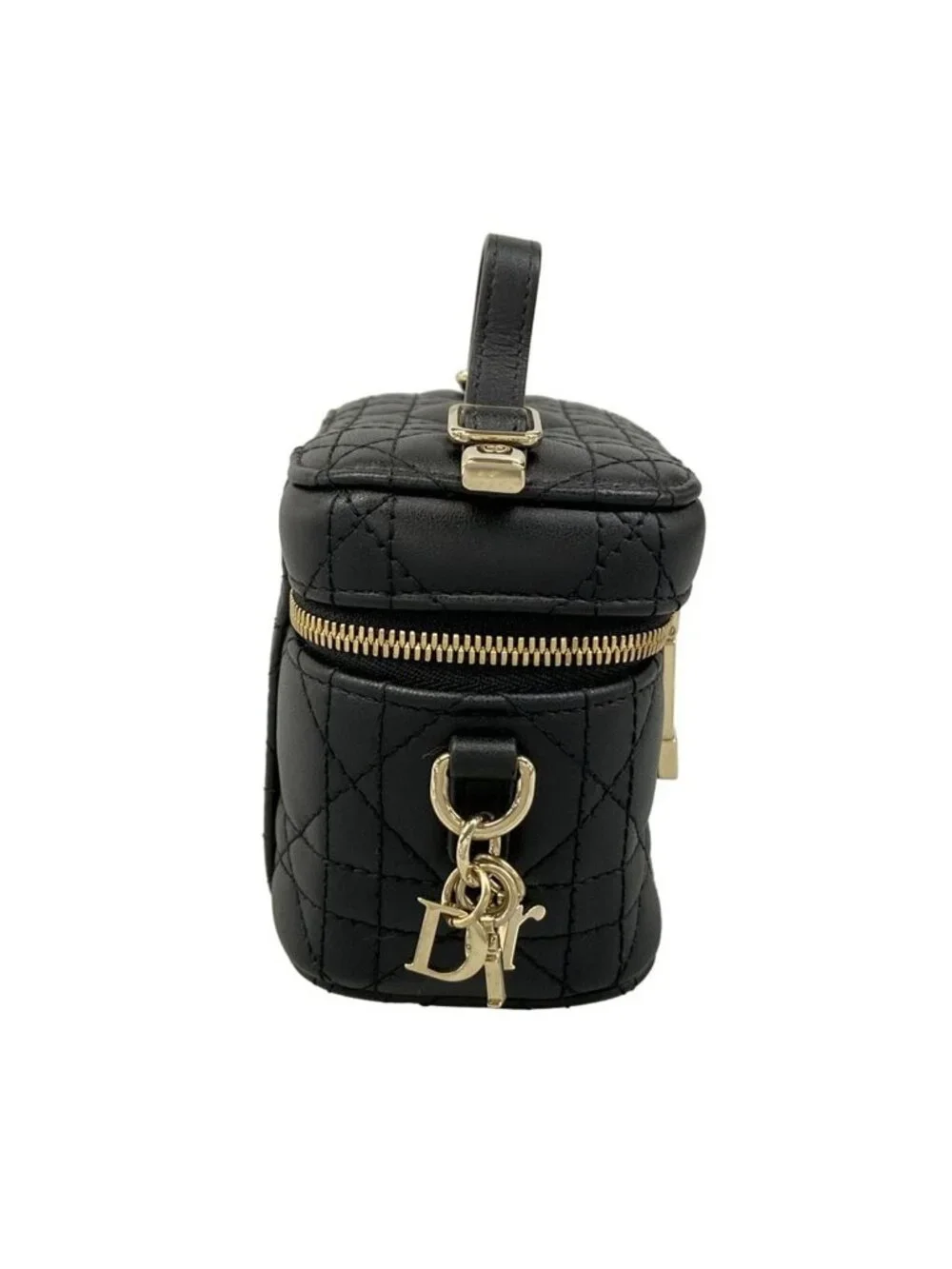 Dior Vanity Cannage Stitch Black Mini Bag Leather